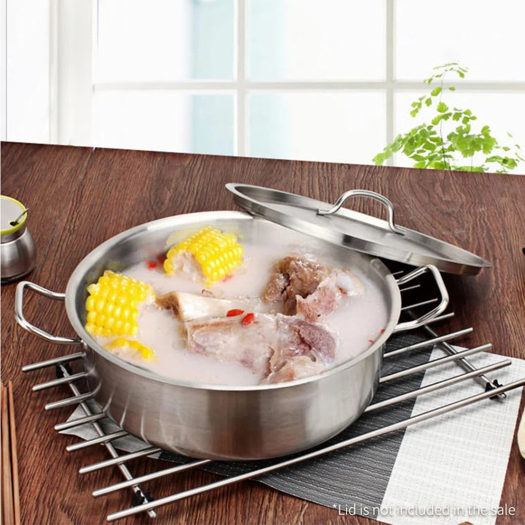 Stainless Steel Stock Pot 58L Top Grade Thick Stockpot 18/10 Without Lid - Premium