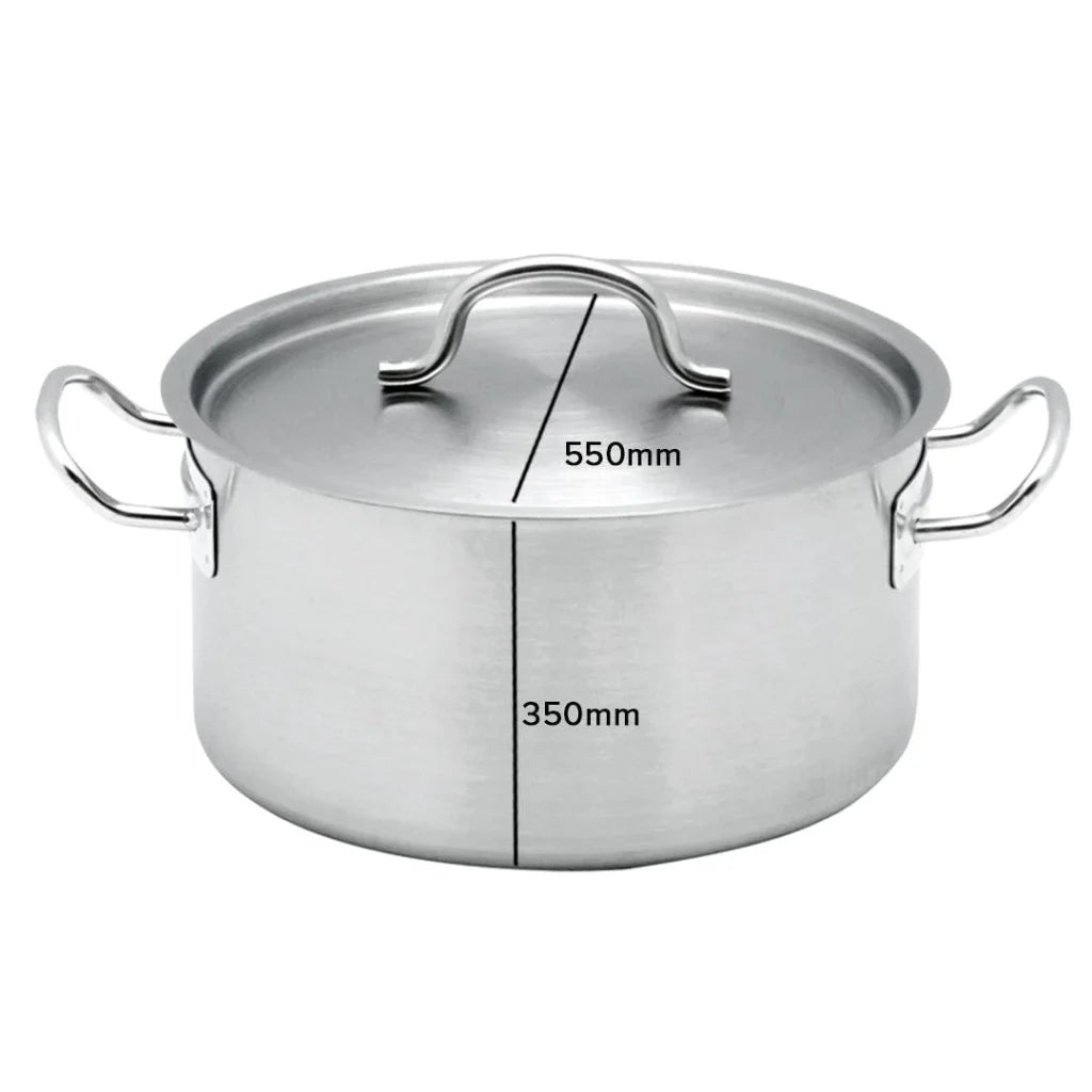 Stainless Steel Stock Pot 83L Top Grade Thick 18/10 - Premium