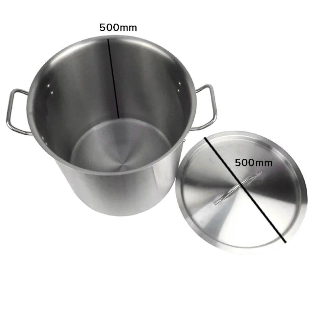 Stainless Steel Stock Pot 98L Top Grade Thick 18/10 - Premium