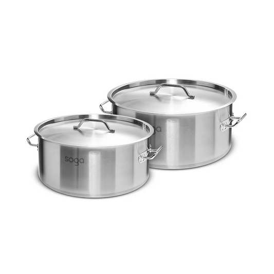 Stainless Steel Stock Pot 9L & 17L Top Grade Thick 18/10 - Premium