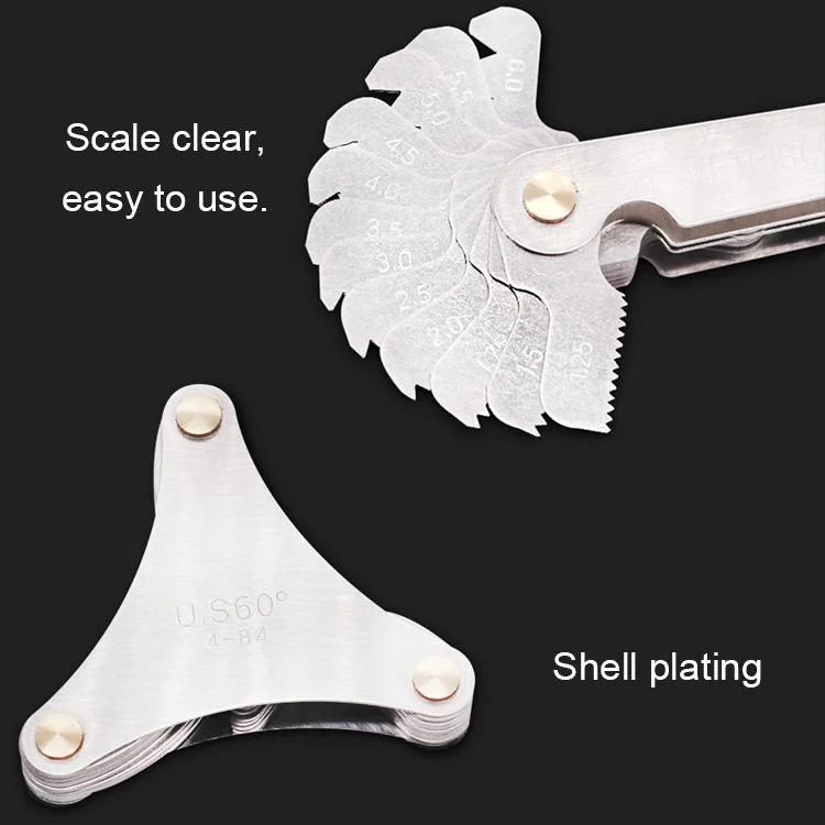 Stainless Steel Thread Gauge - 58 Pcs Metric & British 60