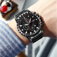 Stainless Steel Waterproof Men Sports Watch - Black Net