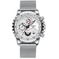 Stainless Steel Waterproof Men Sports Watch - Black Net