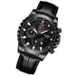 Stainless Steel Waterproof Men Sports Watch - Black Net