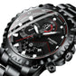 Stainless Steel Waterproof Men Sports Watch - White Net