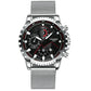 Stainless Steel Waterproof Men Sports Watch - White Net