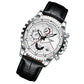 Stainless Steel Waterproof Men Sports Watch - White Net
