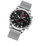 Stainless Steel Waterproof Men Sports Watch - White Net