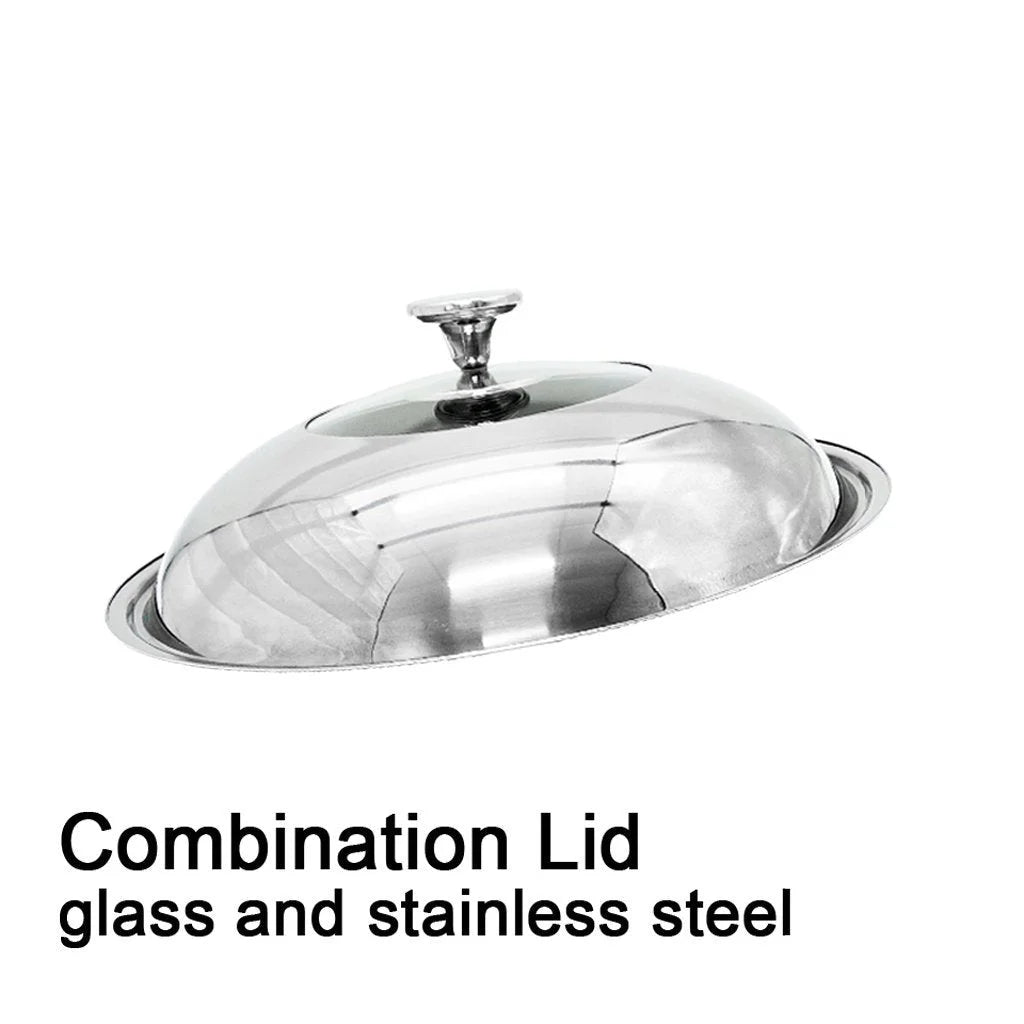 Stainless Steel Wok 34cm 304 Non-Stick Stir Fry Cooking