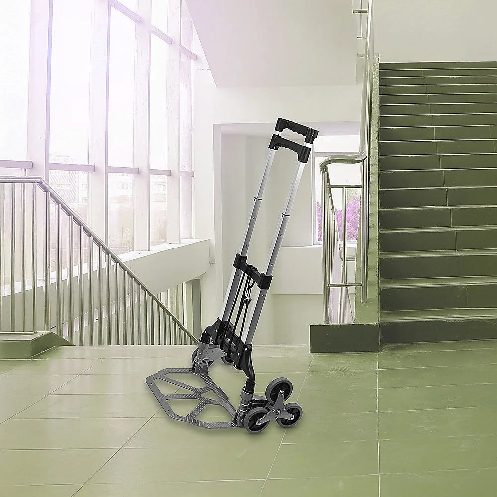 Stair Climbing Trolley 6 Wheels Aluminium Folding Hand Cart