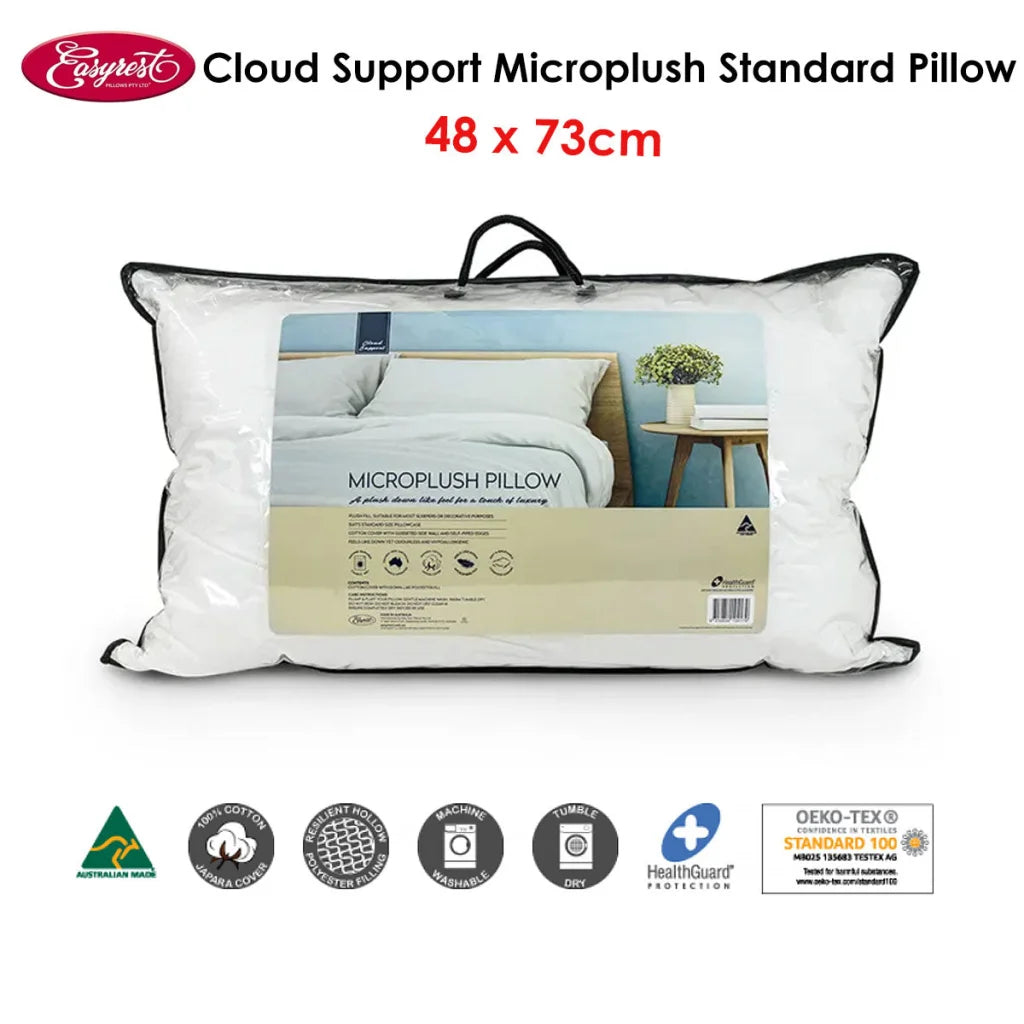 Standard Pillow Easyrest Cloud Support Microplush 48x73 cm