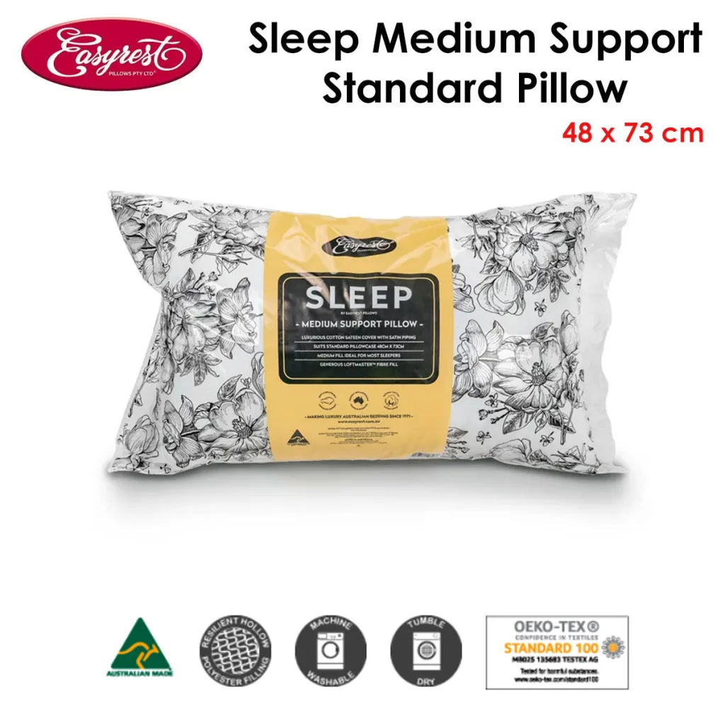 Standard Pillow Easyrest Sleep Medium Support