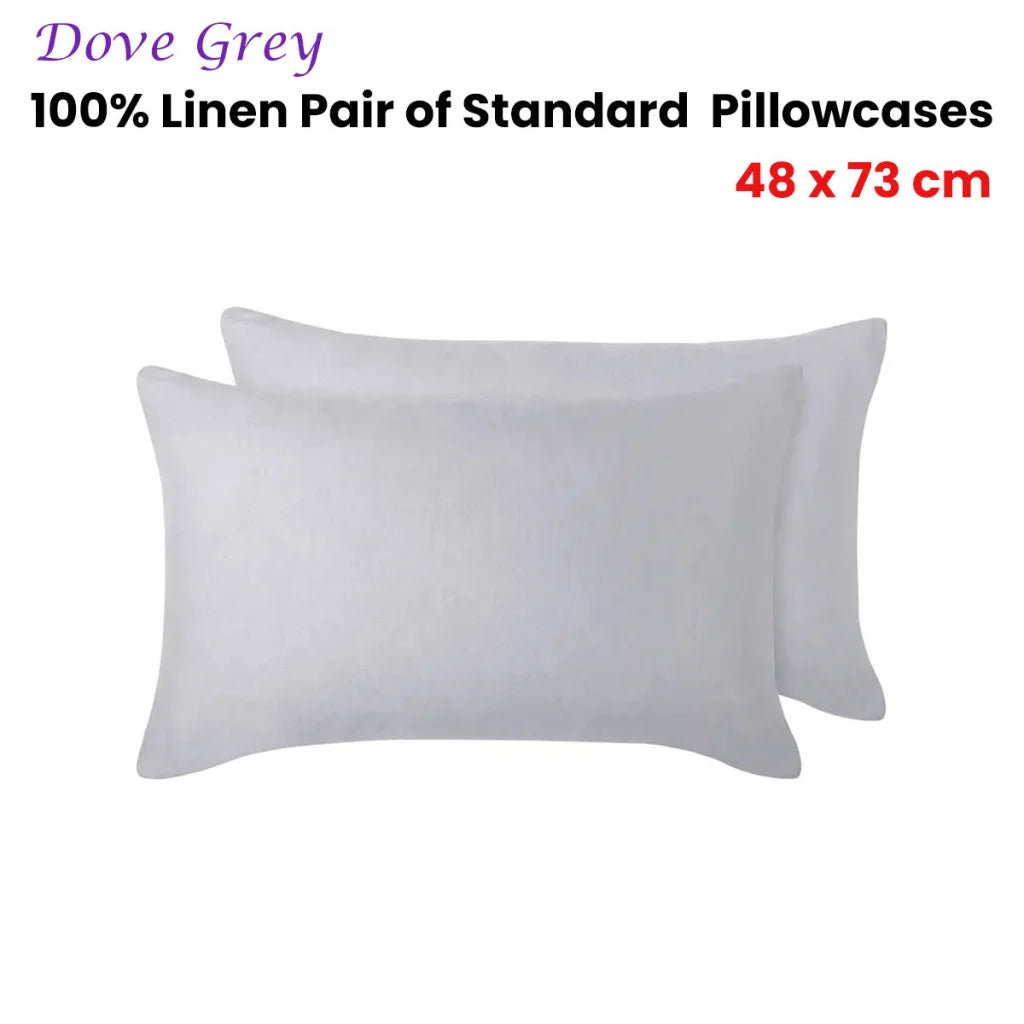 Standard Pillowcases Pair Vintage Design Homewares 100%