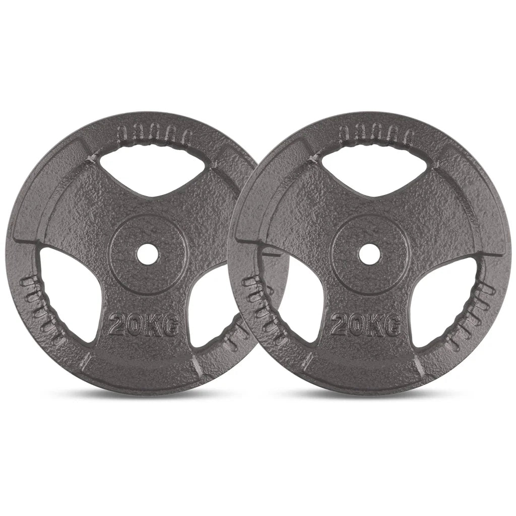 Standard Plate 20kg Tri-Grip 25mm (Pair) CORTEX - Sports &