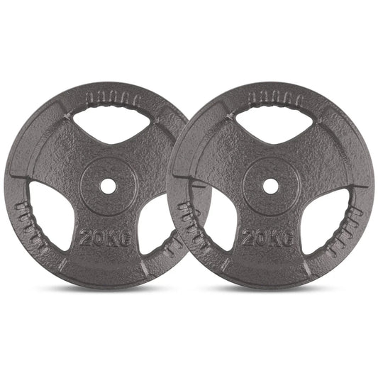 Standard Plate 20kg Tri-Grip 25mm (Pair) CORTEX - Sports &