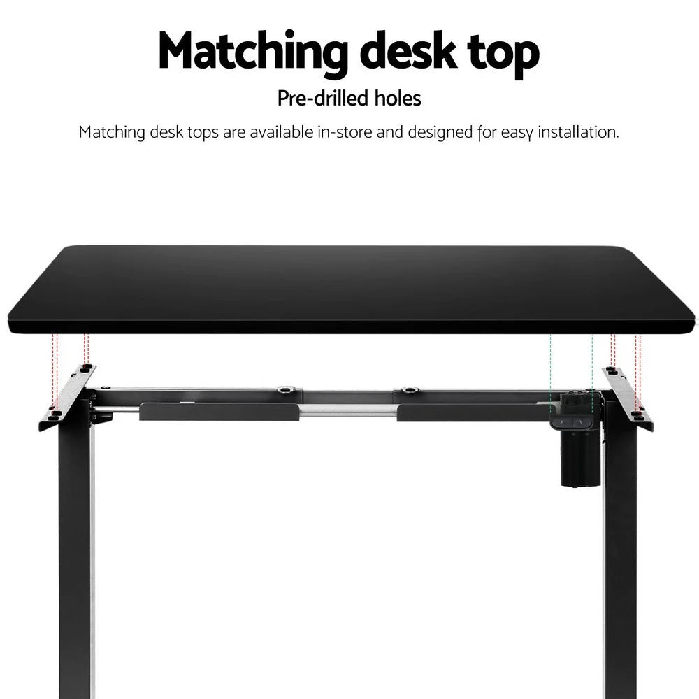 Standing Desk Frame Only Motorized - Black