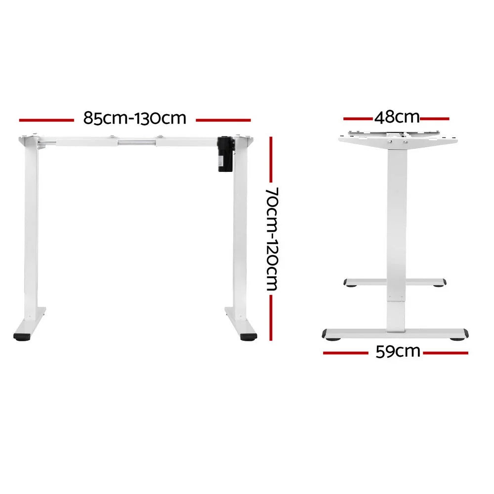 Standing Desk Frame Only Motorized - White