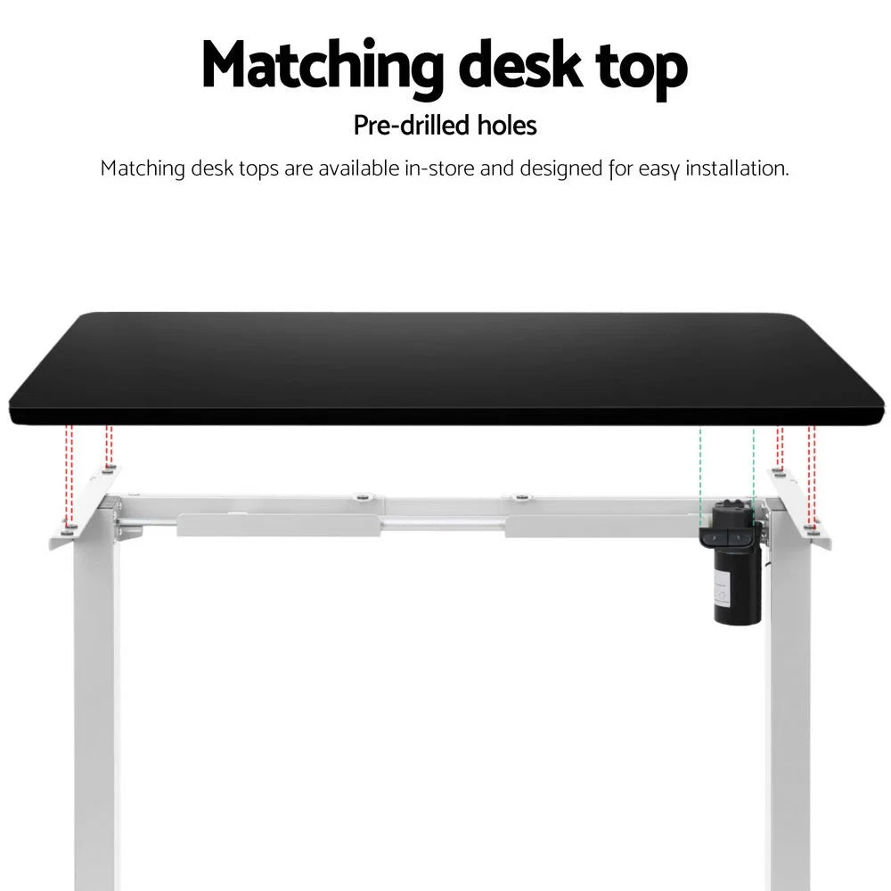 Standing Desk Frame Only Motorized - White