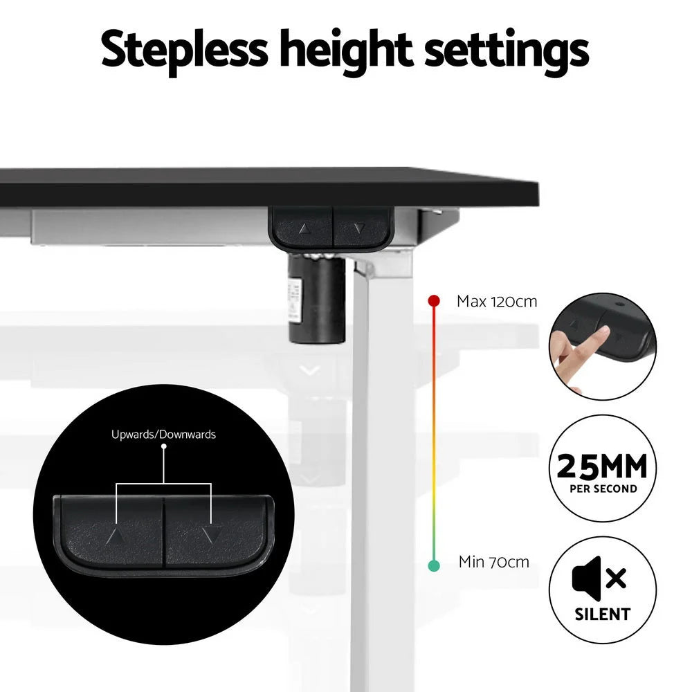 Standing Desk Frame Only Motorized - White