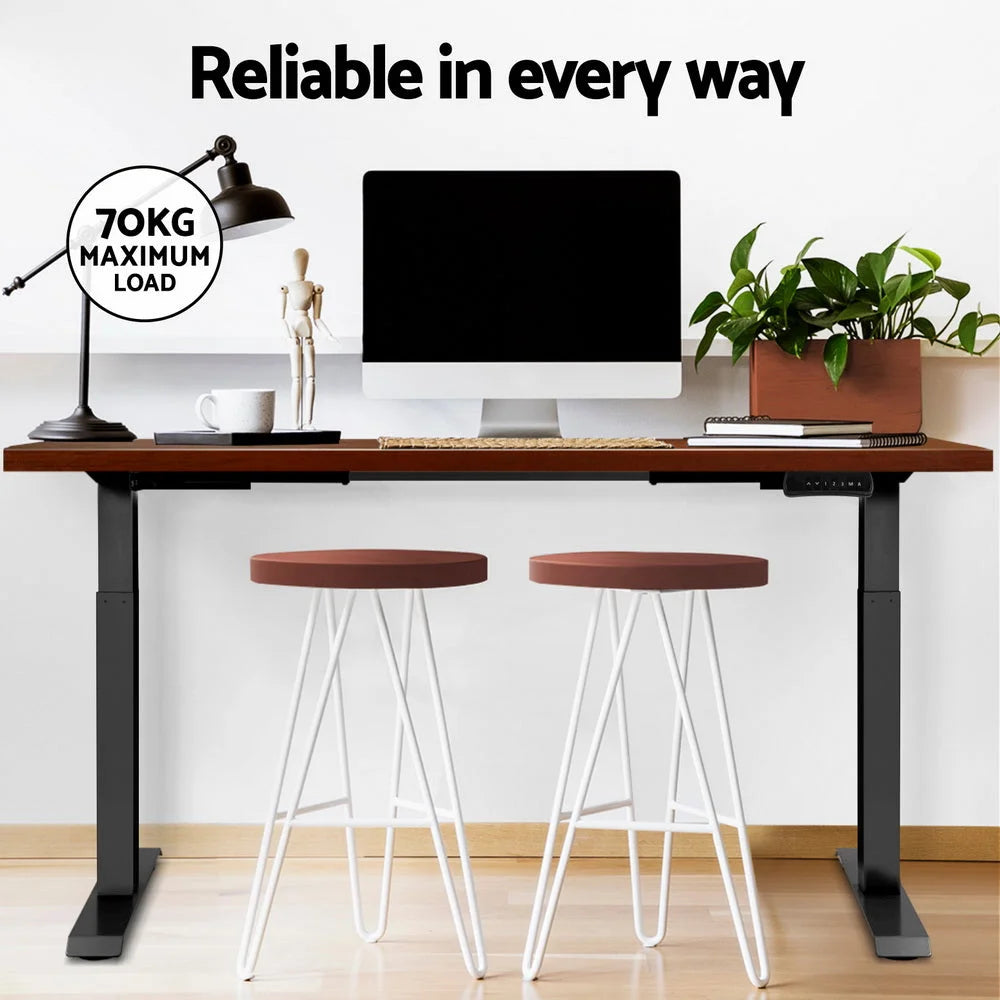 Standing Desk Motorised Dual Motor 120CM - Walnut