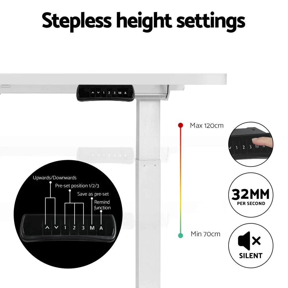 Standing Desk Motorised Dual Motor 140CM white 868
