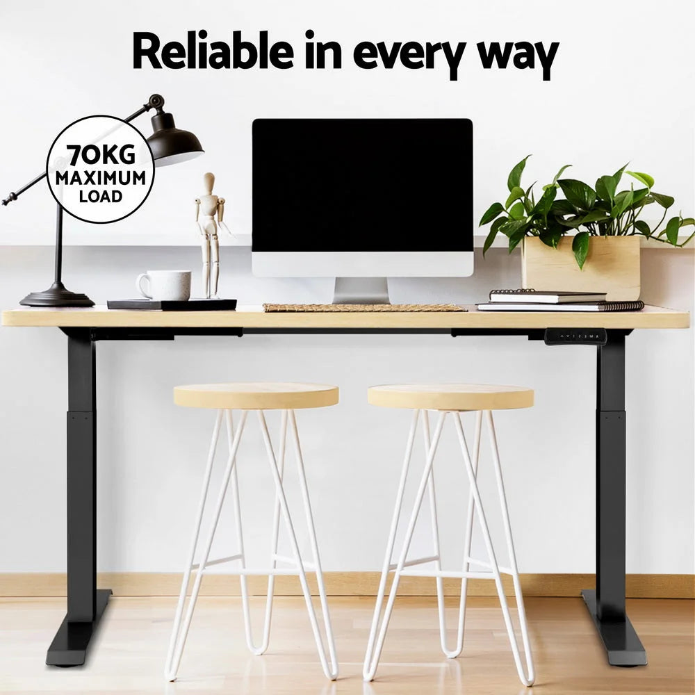 Standing Desk Motorised Dual Motor 140CM white oak 376