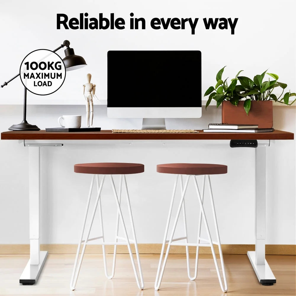 Standing Desk Motorised Dual Motor Walnut - 120CM