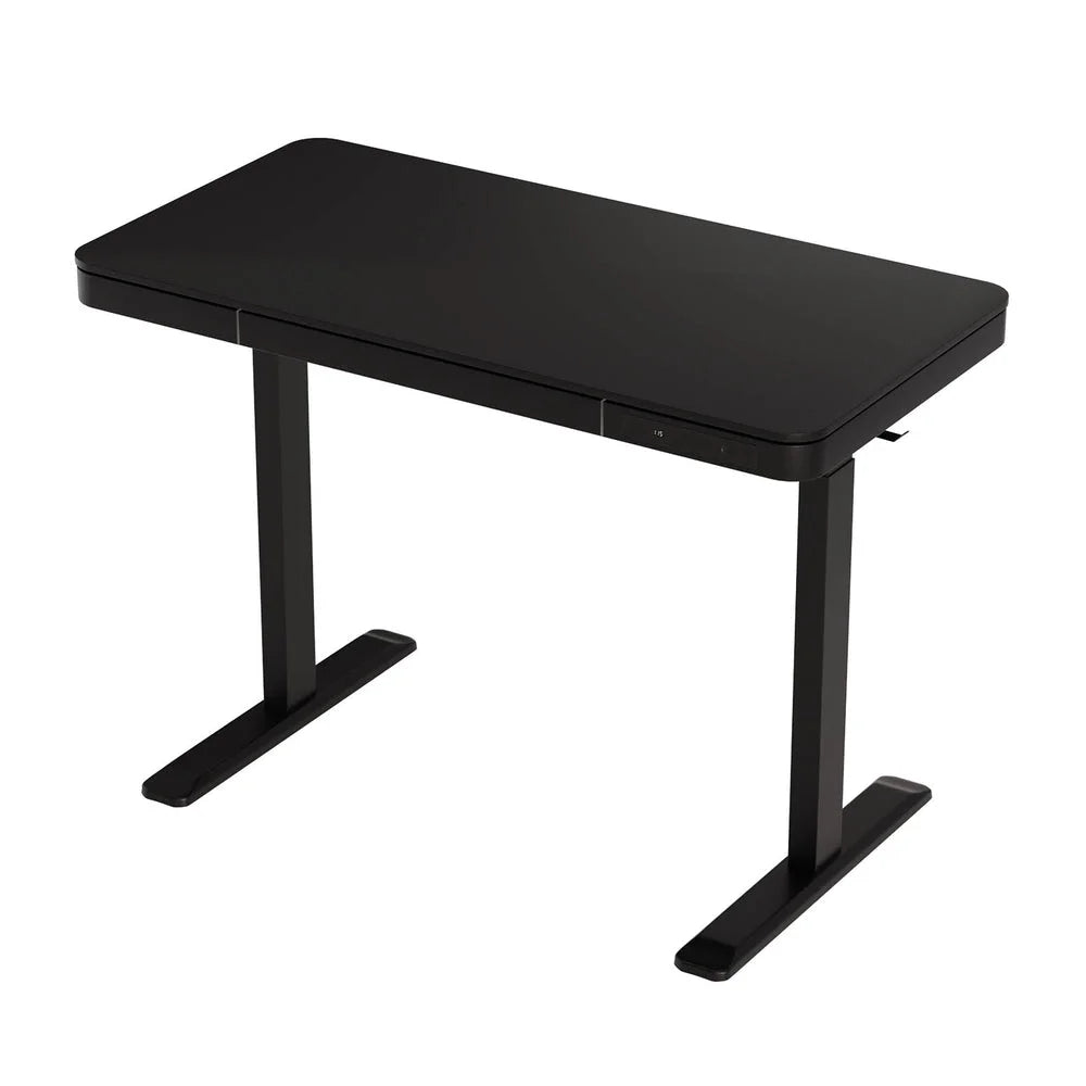 Black 120cm desk with standing motorised dual motor