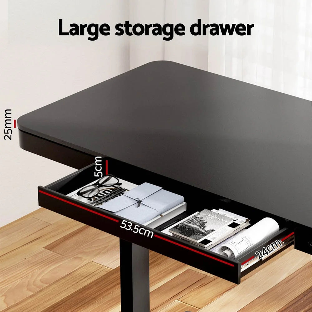 Black 120cm desk for study or home office workspaces