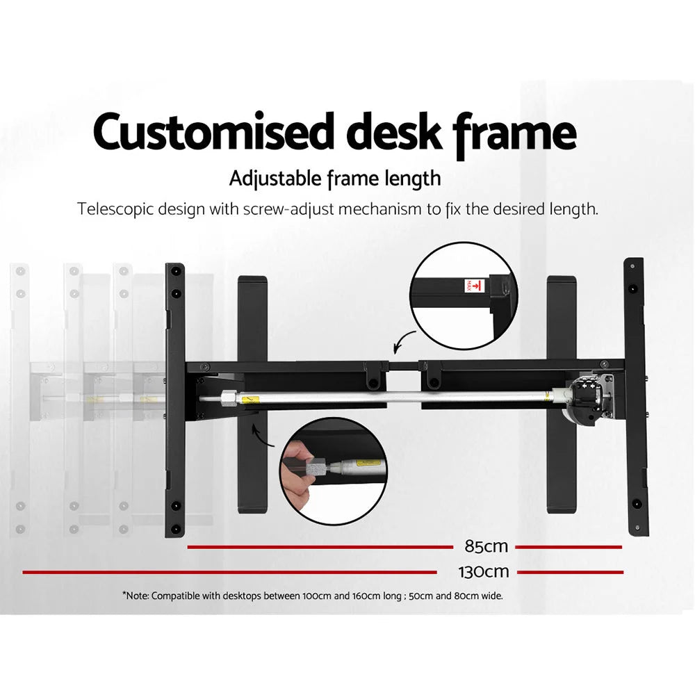 Standing Desk Motorized 120CM - Black