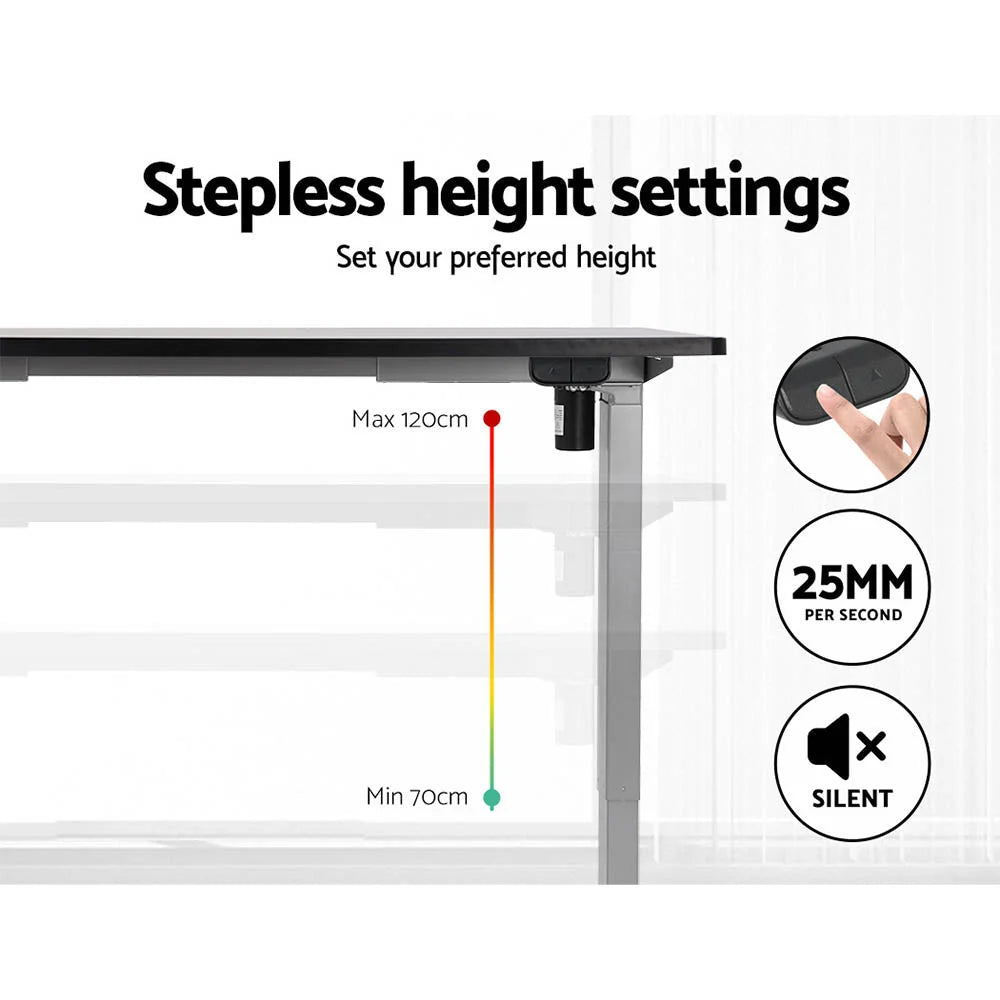 Standing Desk Motorized 120CM - Black