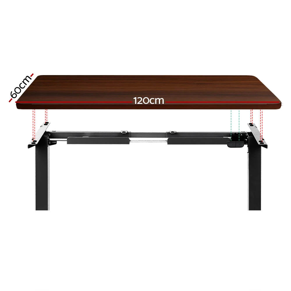 Standing Desk Motorized 120CM - Walnut