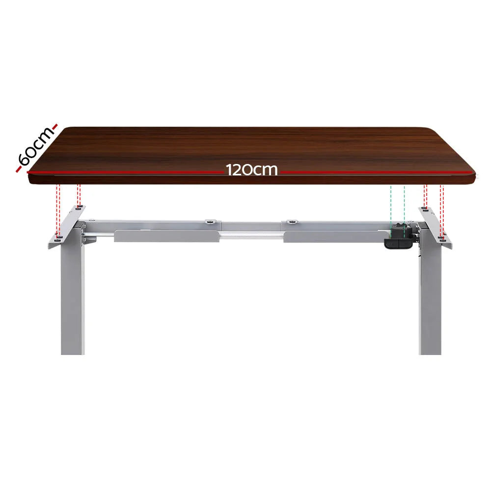 Standing Desk Motorized 120CM - Walnut