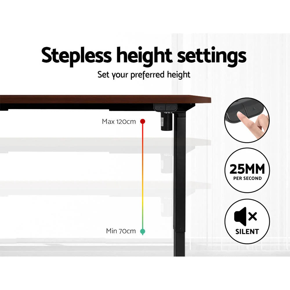 Standing Desk Motorized 120CM - Walnut