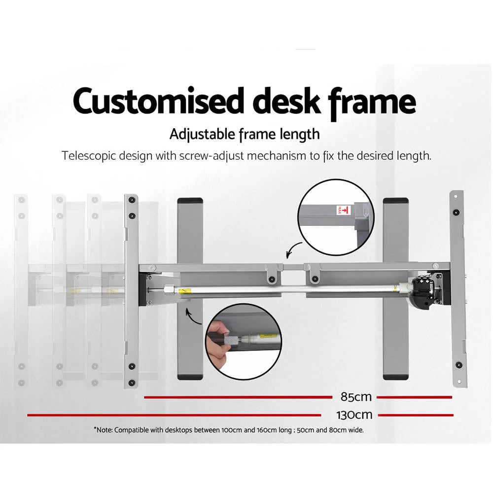 Standing Desk Motorized 120CM white 666