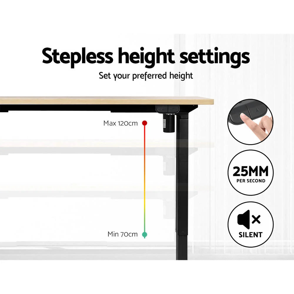 Standing Desk Motorized 120CM white oak 278