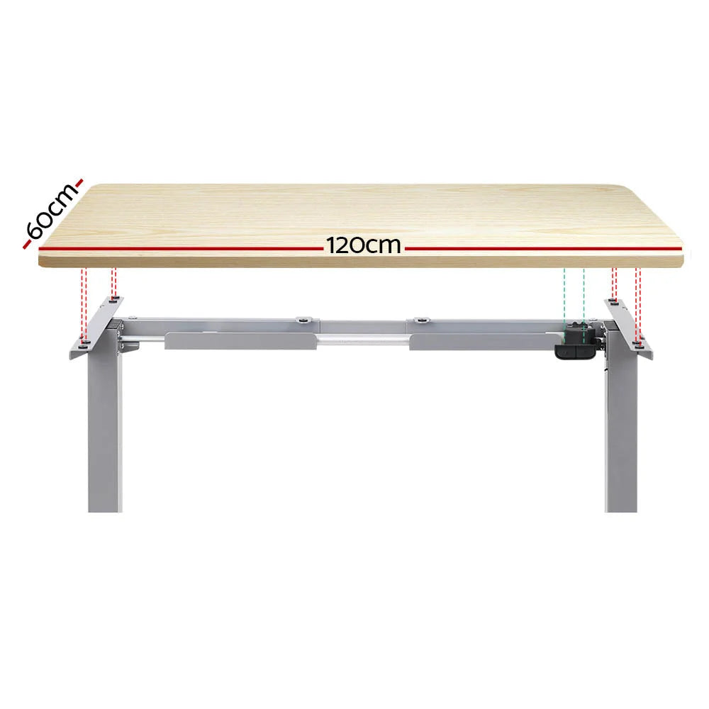 Standing Desk Motorized 120CM white oak 360