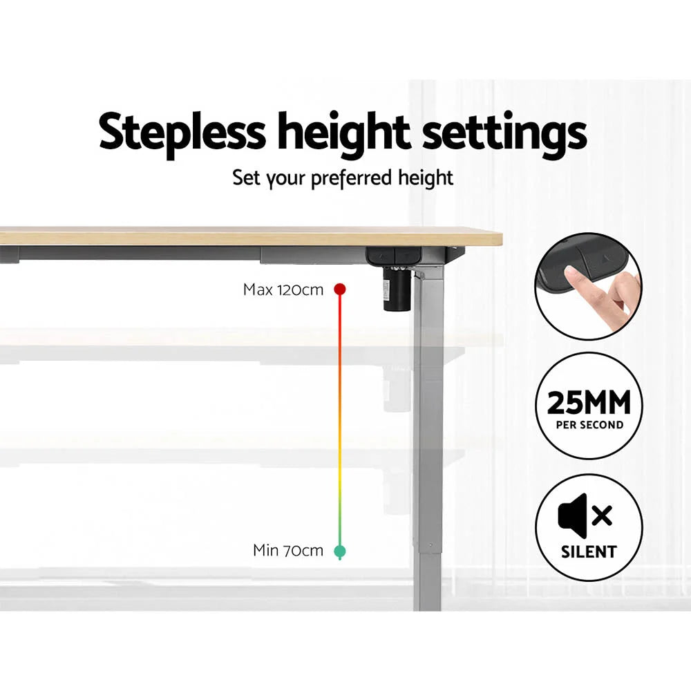 Standing Desk Motorized 120CM white oak 886