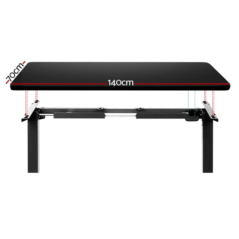Standing Desk Motorized 140CM black 145
