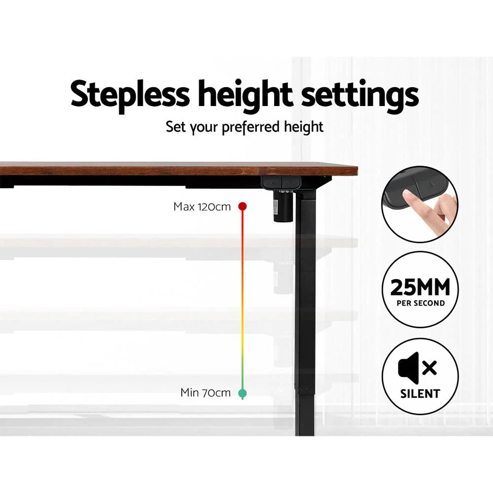 Standing Desk Motorized 140CM rustic brown 406
