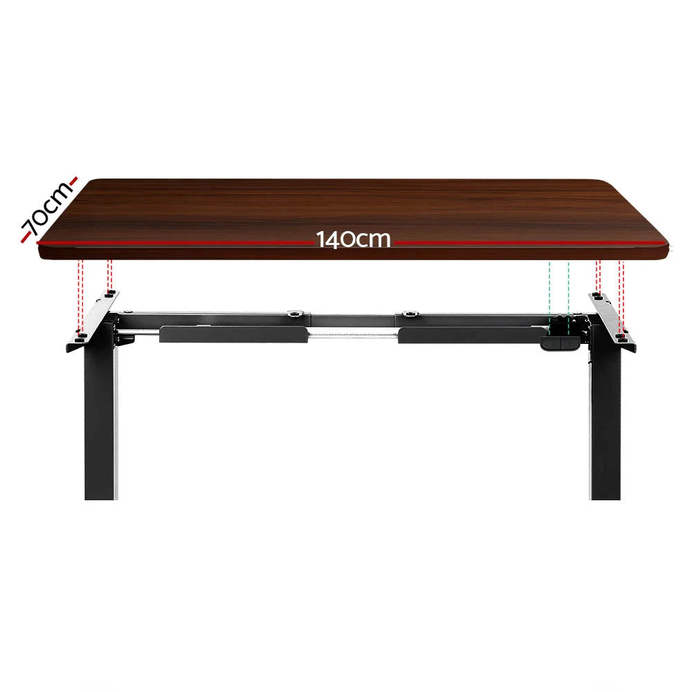 Standing Desk Motorized 140CM walnut 796