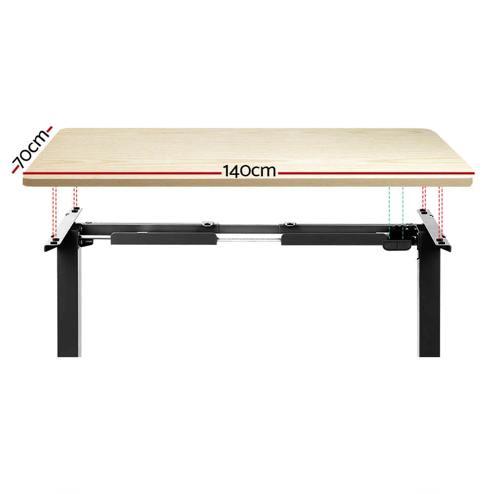 Standing Desk Motorized 140CM - White Oak