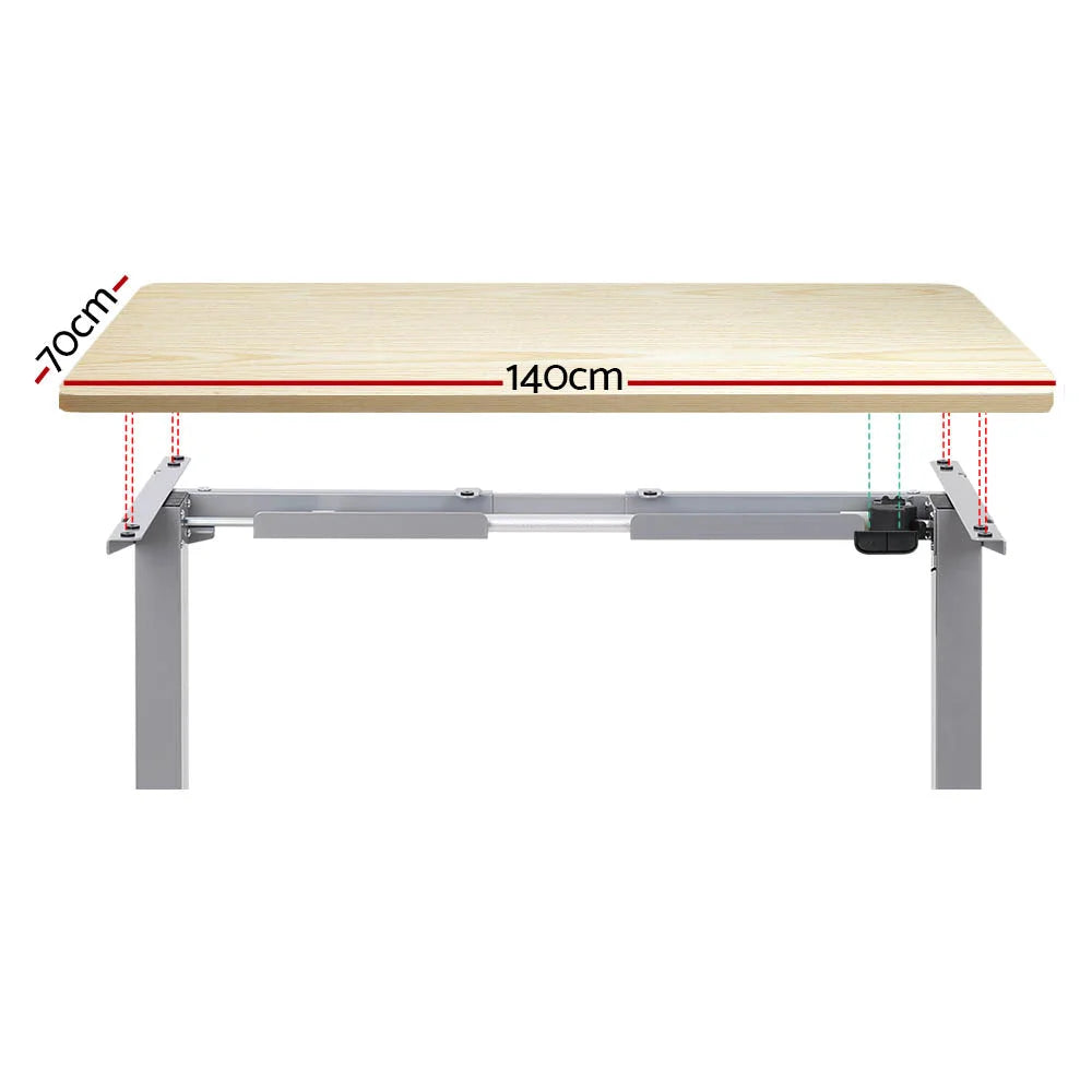 Standing Desk Motorized 140CM - White Oak