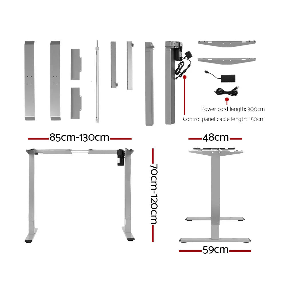 Standing Desk Motorized 140CM - White Oak