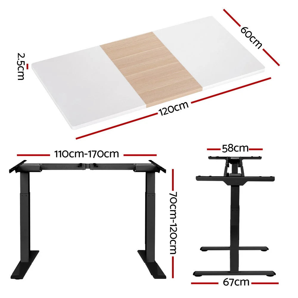 Standing Desk Motorized Dual Motor - 120CM - Furniture