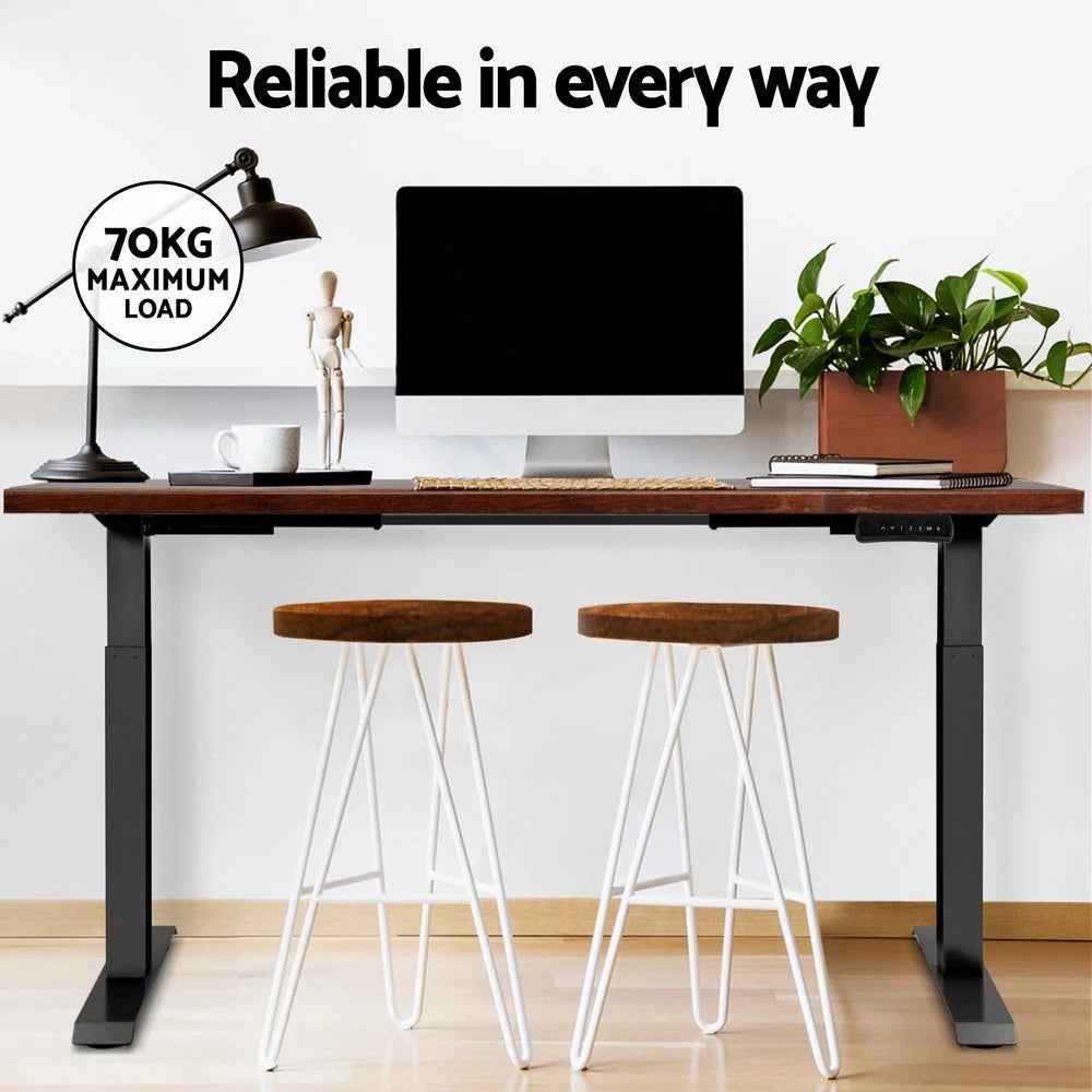 Standing Desk Motorized Dual Motor 140CM - Rustic Brown