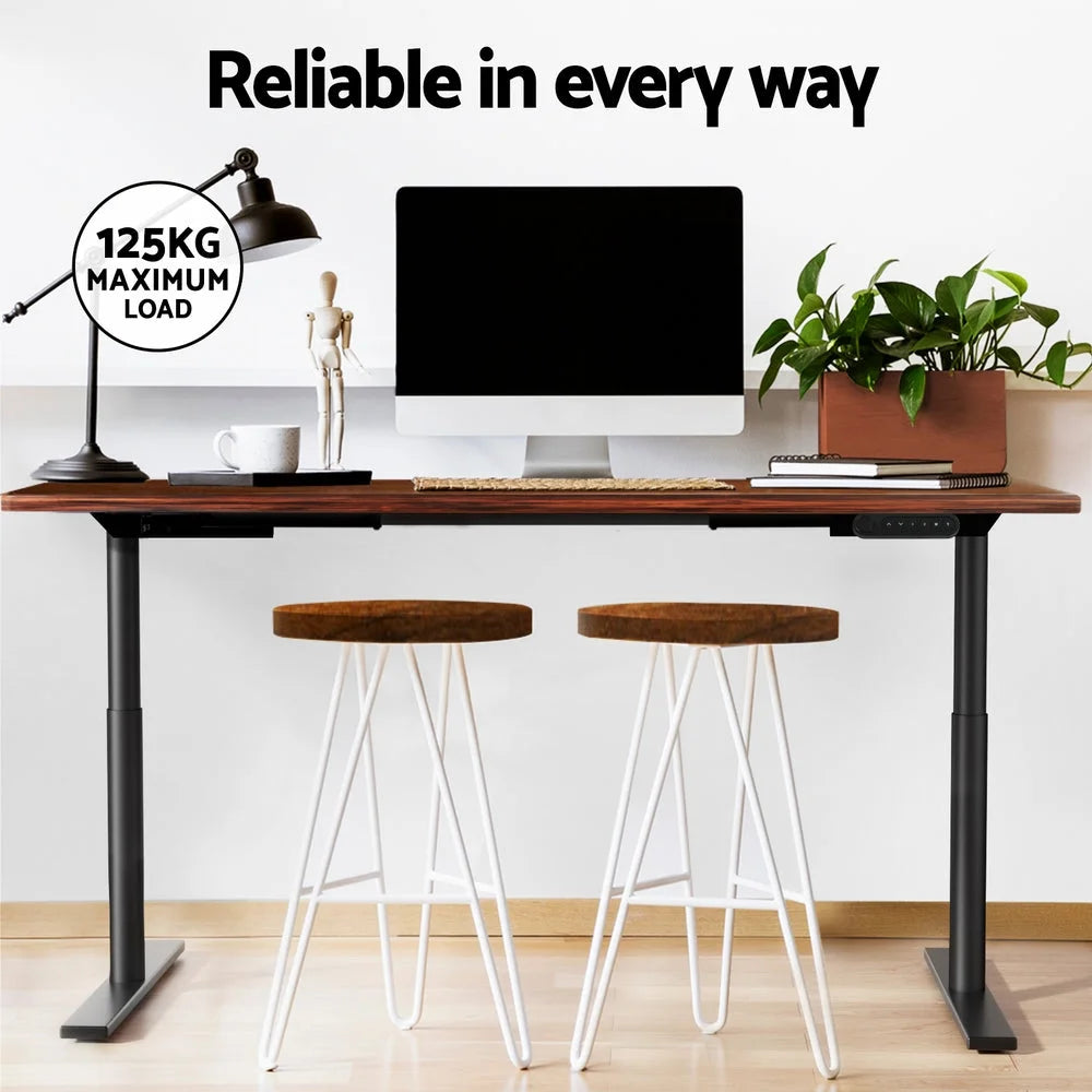 Standing Desk Motorized Dual Motor 140CM - Rustic Brown