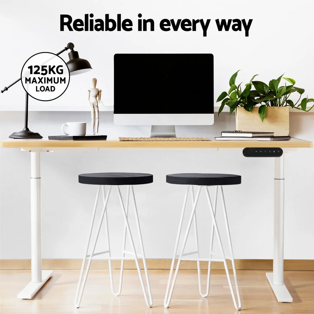 Standing Desk Motorized Dual Motor 140CM - White Oak