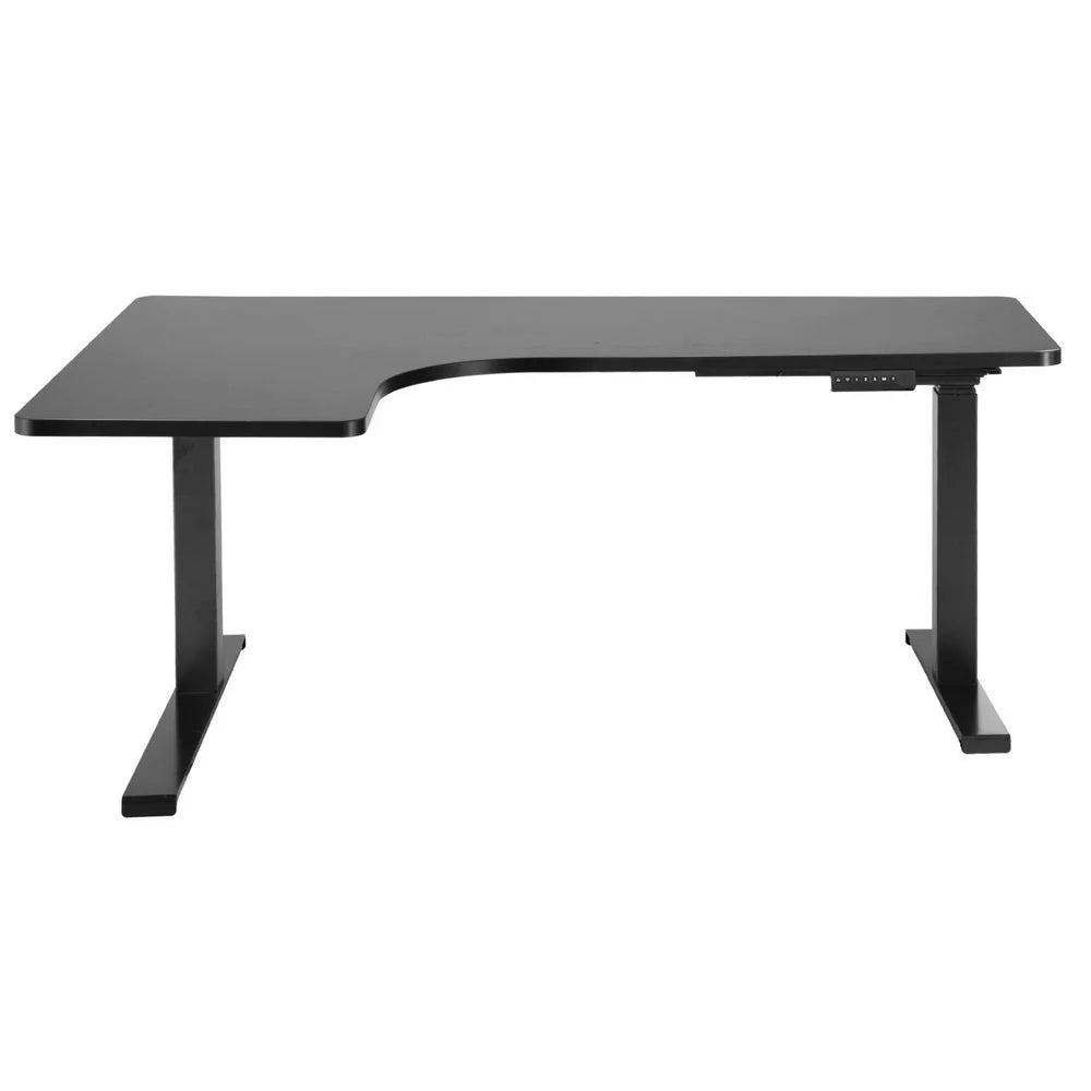 Standing Desk Motorized L-Shape 160CM - Black - Furniture
