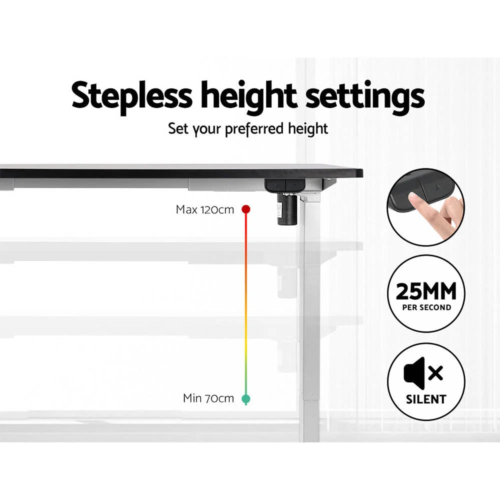Standing Desk Motorized Sit-Stand 120CM - Black